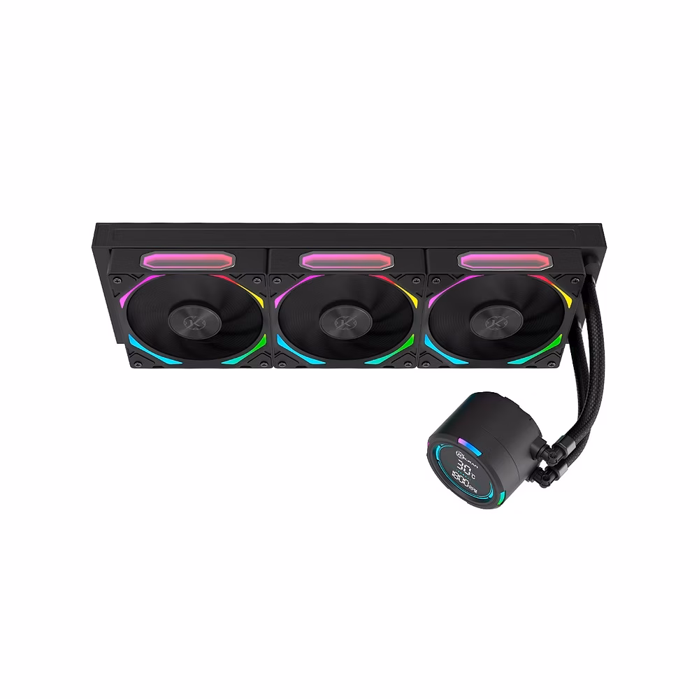 Water Cooler Kalkan Delta V2 360mm ARGB Preto com Display LCD KLK00067 - Imagem 4