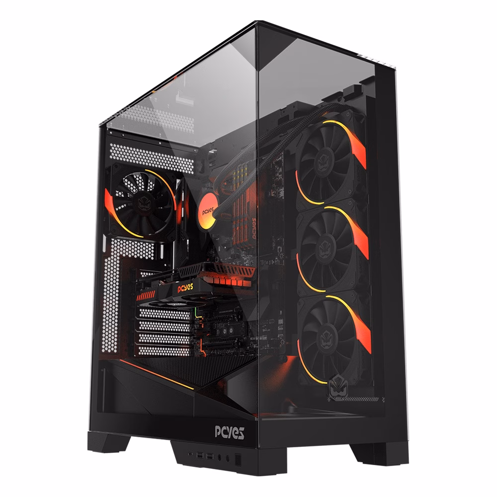 Gabinete Gamer PCYes Forcefield Dome Black Vulcan