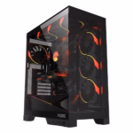 Gabinete Gamer PCYes Forcefield Flow Black Vulcan Vidro