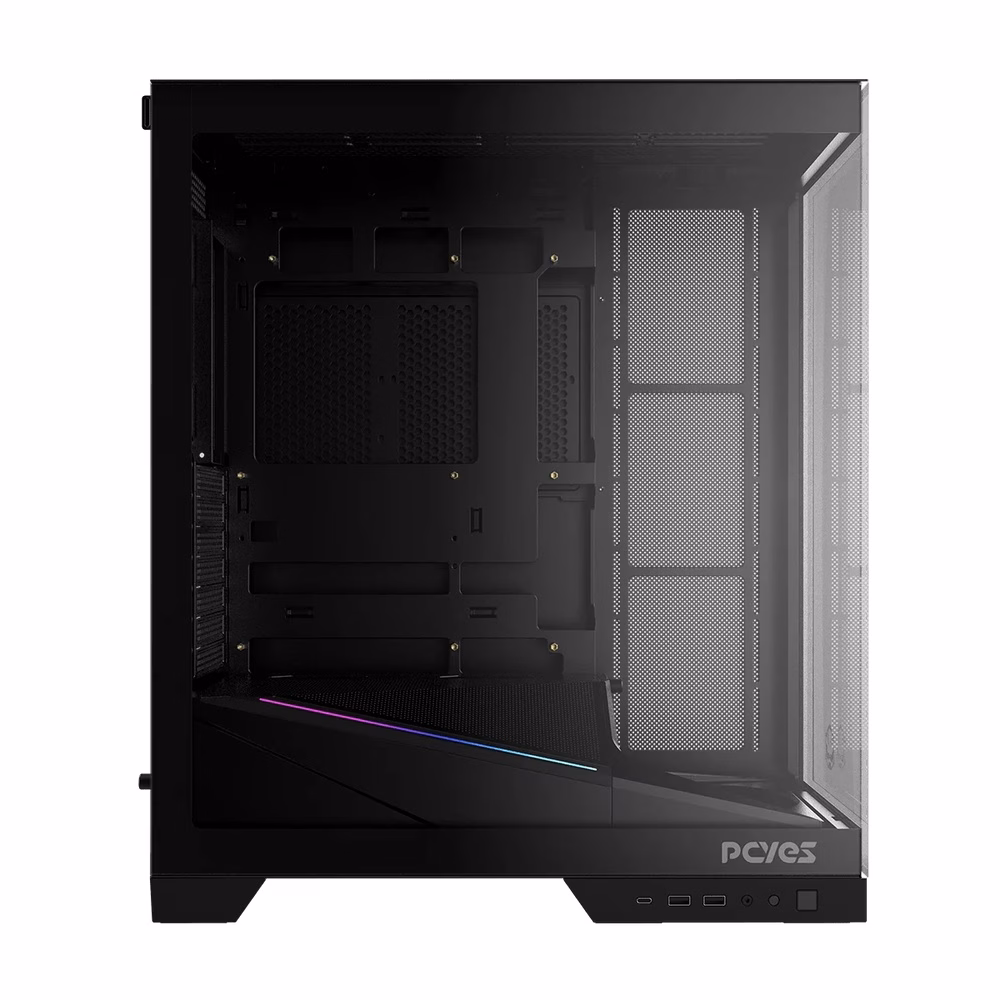 Gabinete Gamer PCYes Forcefield Flow Black Vulcan Vidro - Imagem 4