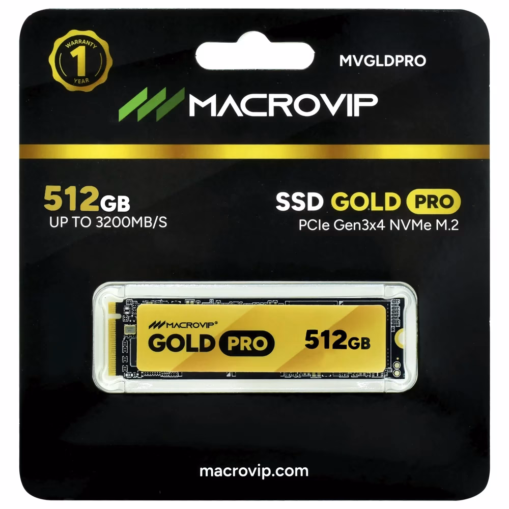 SSD 512GB M.2 NVMe MacroVip Gold MVGLDPRO/512GB