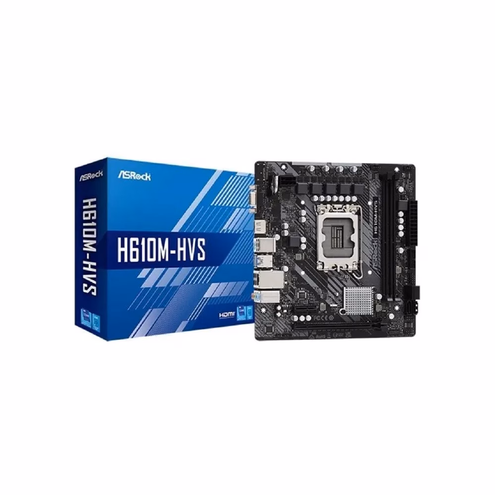 Placa-Mãe ASRock H610M-HVS/M.2 R2.0 DDR4 LGA 1700 HDMI VGA