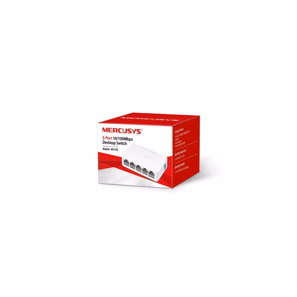 Switch Mercusys MS105 5 Portas 10/100mbps MS105 - Imagem 2