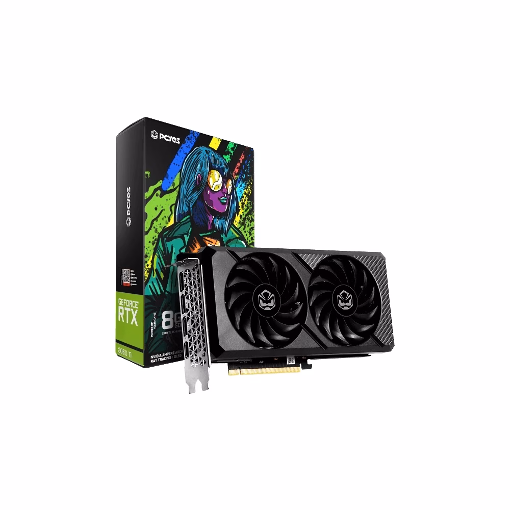 Placa de Vídeo PCYes NVIDIA GeForce RTX 3060 Ti 8GB GDDR6 256-bit Dual Fan - PVR30608TGR6DF3