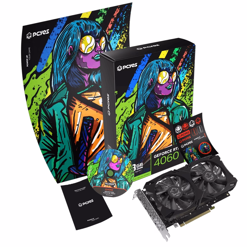 Placa de Video GTX 4060 PCYES 8GB DDDR6 128Bits